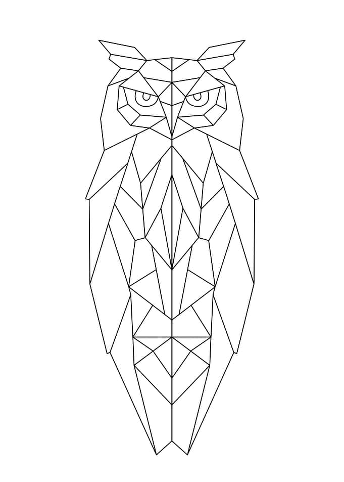 Geometrische Eule Uhu Tier