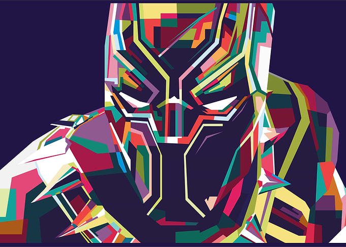 BLACK PANTER IN WPAP