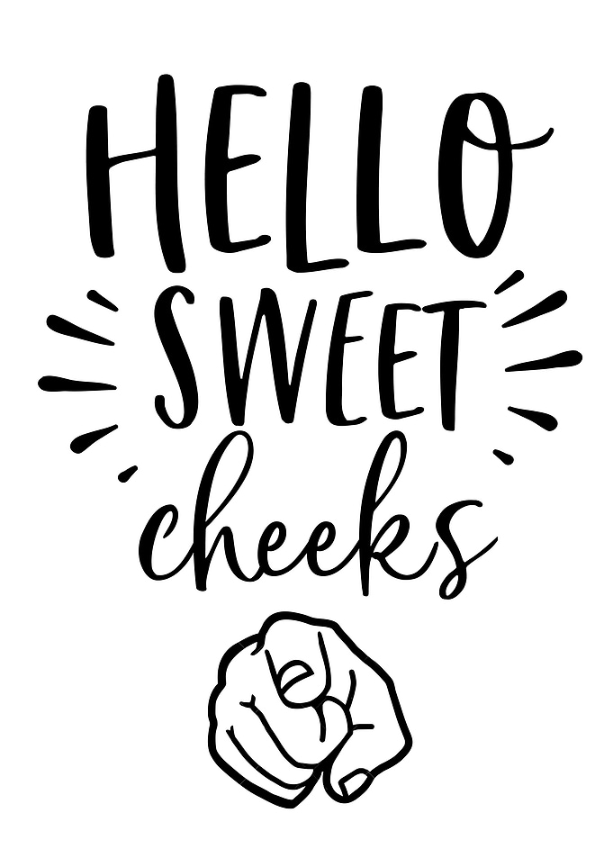 Hello Sweet Cheeks Funny