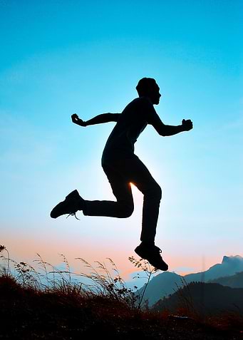 Jumping in Silhouette