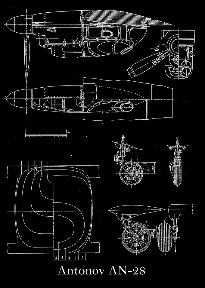 Antonov AN28 Blueprint AN