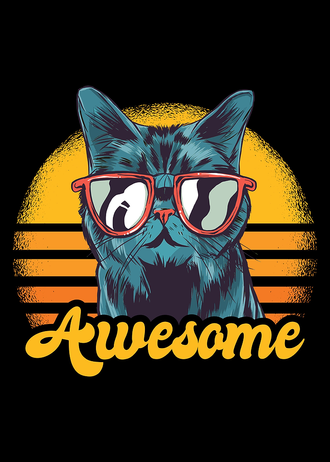 Awesome Retro Cat