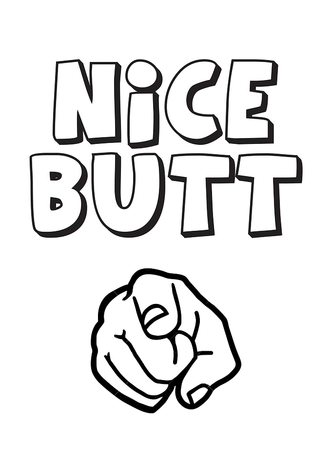Funny Bathroom Nice Butt