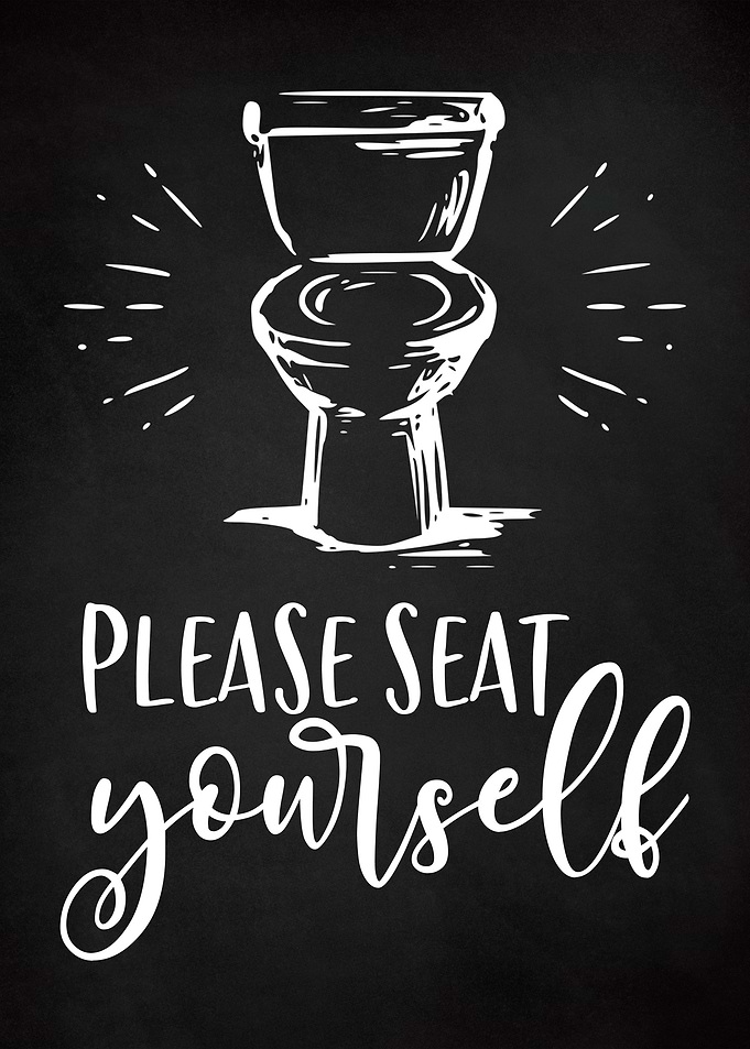 Funny Bathroom Seat Chalk