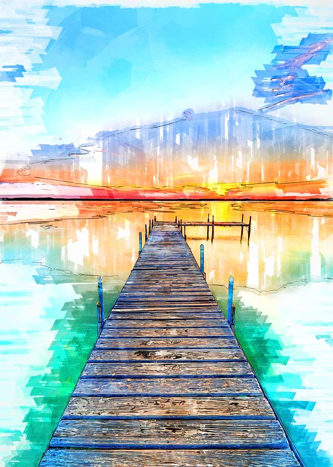 Wisconsin USA Lake Jetty