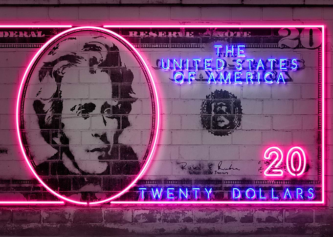 Neon 20 Dollar
