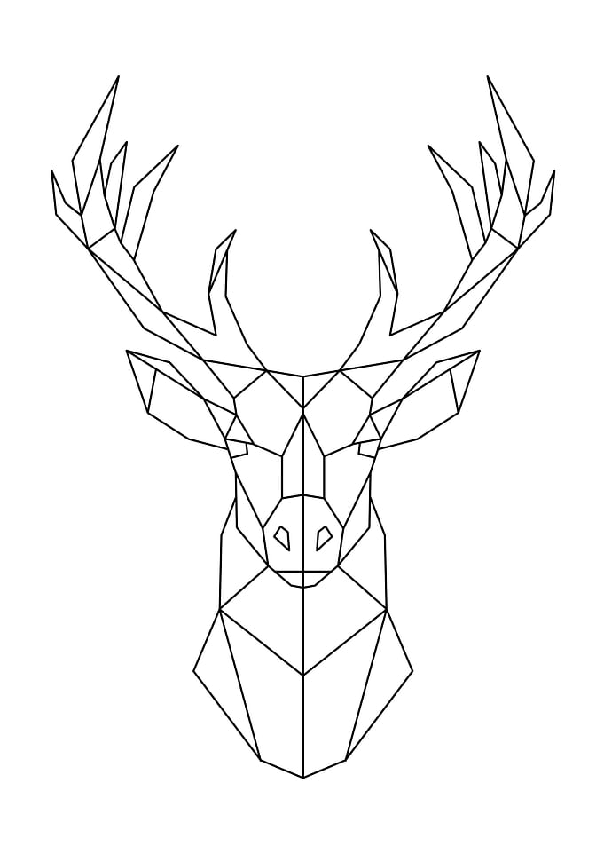 Geometrischer Hirsch Tier