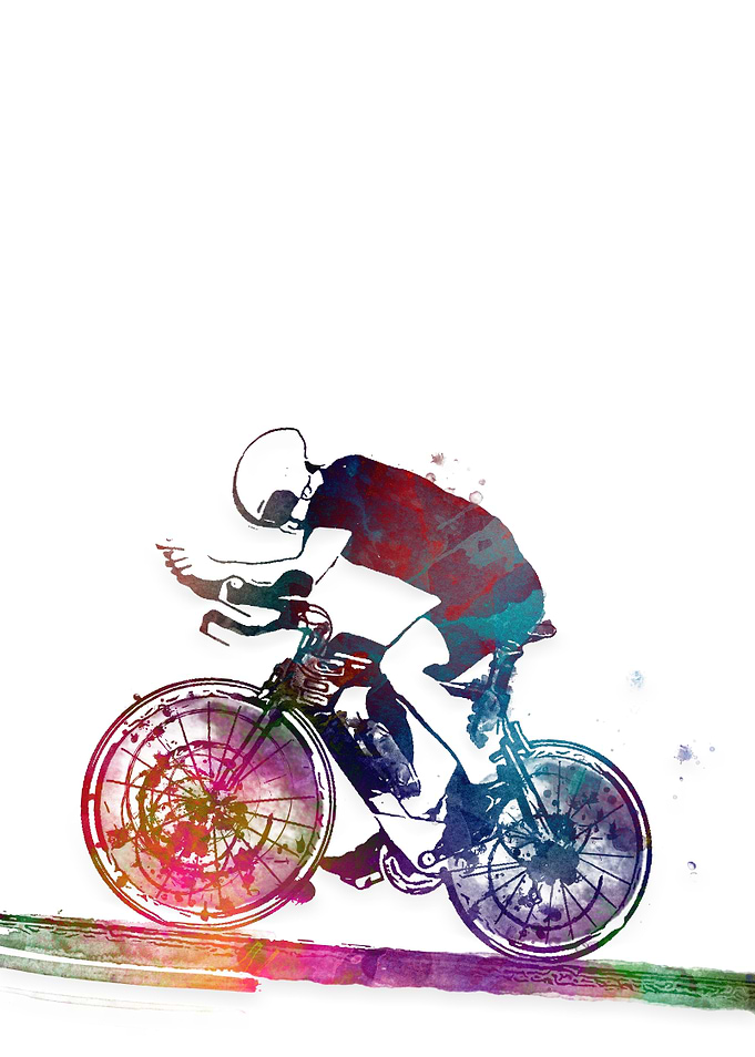 Cyclist sport art
