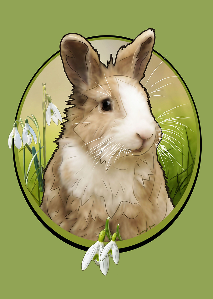 Cute Bunny Graphic Style