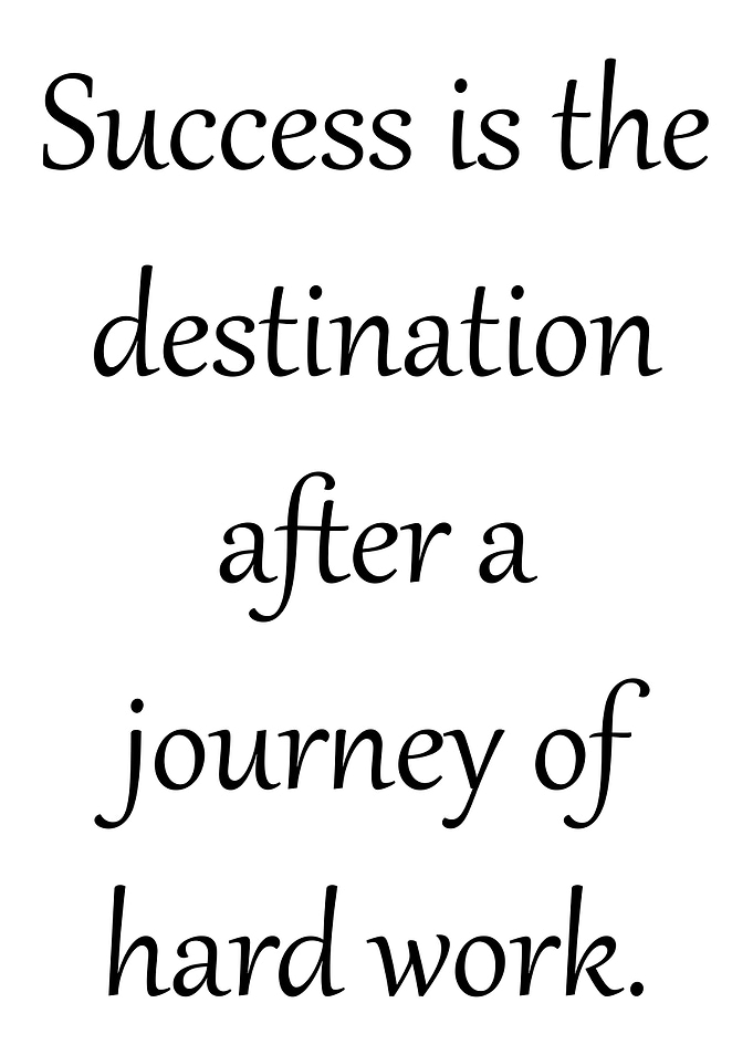 Journey of hard work