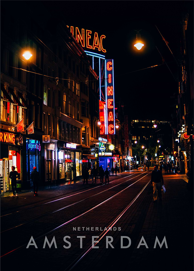 Amsterdam night view