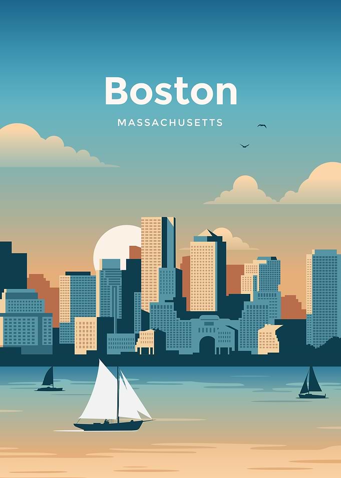 Boston Travel Poster