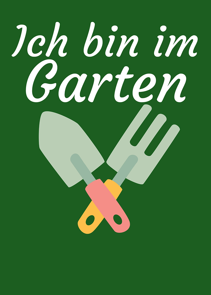 Ich bin im Garten