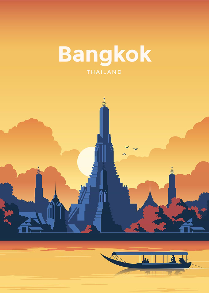 Bangkok Travel Poster
