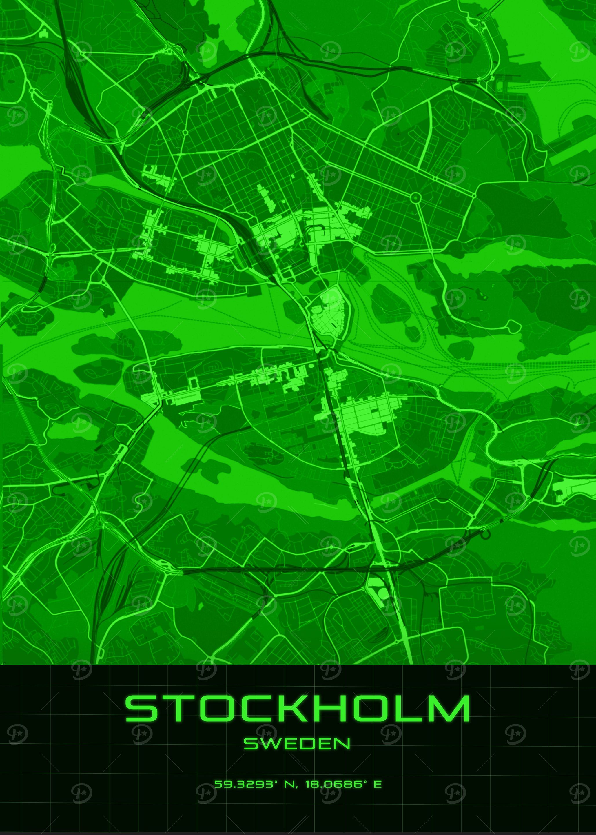 Stockholm Synthwave Map