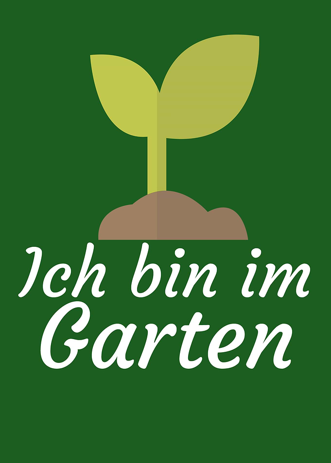 Ich bin im Garten