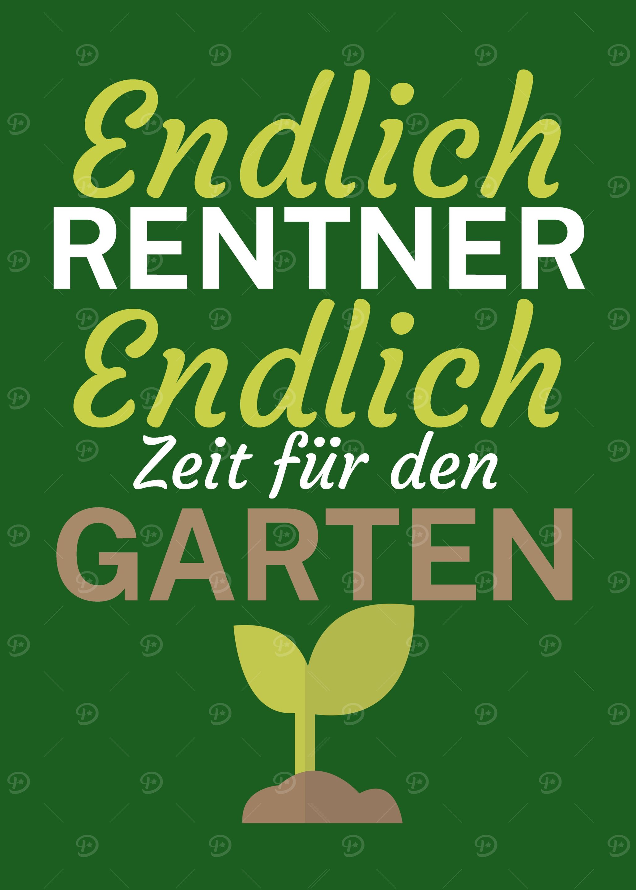 Endlich Rentner Garten