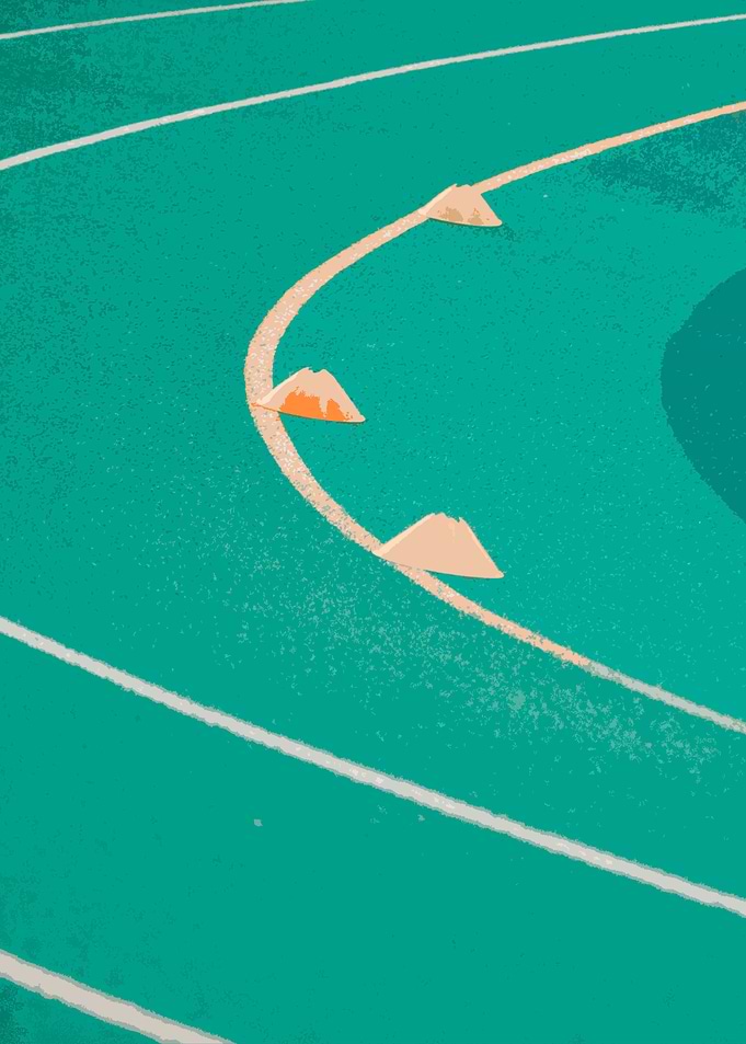blue track