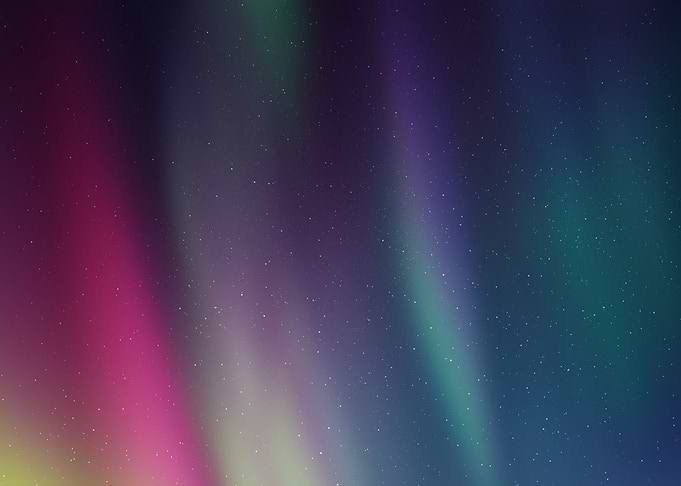 Aurora Synthwave space art