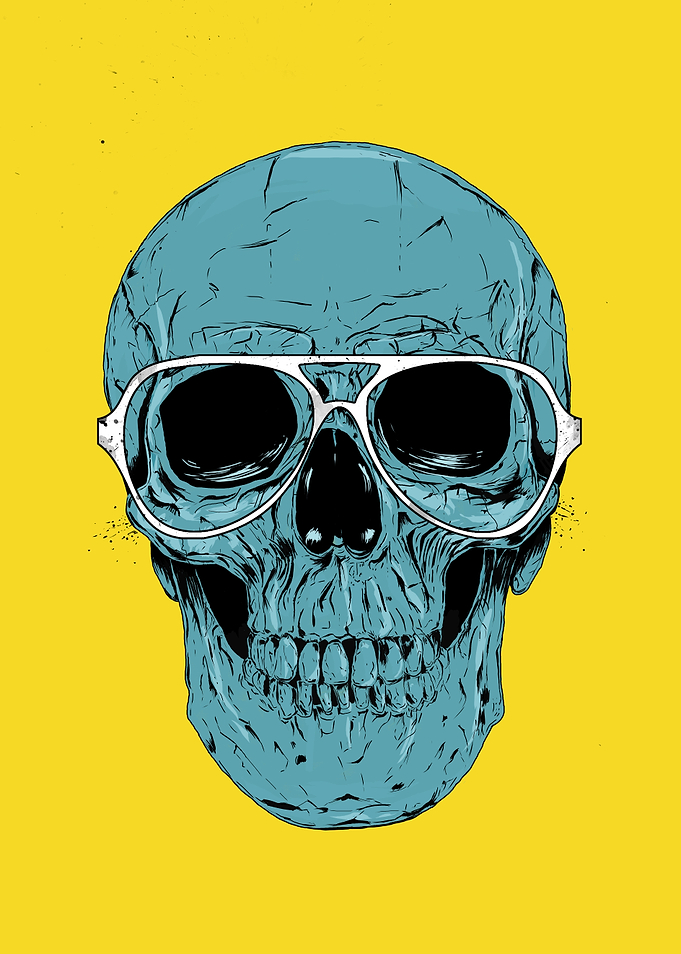 Blue skull