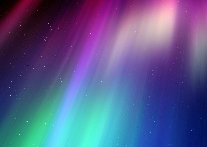 Aurora Synthwave space art