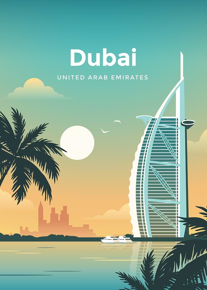 Dubai Travel Poster