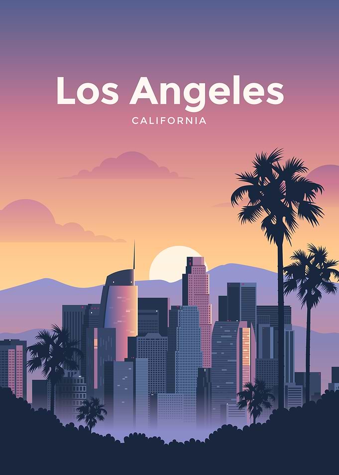Los Angeles Travel Poster