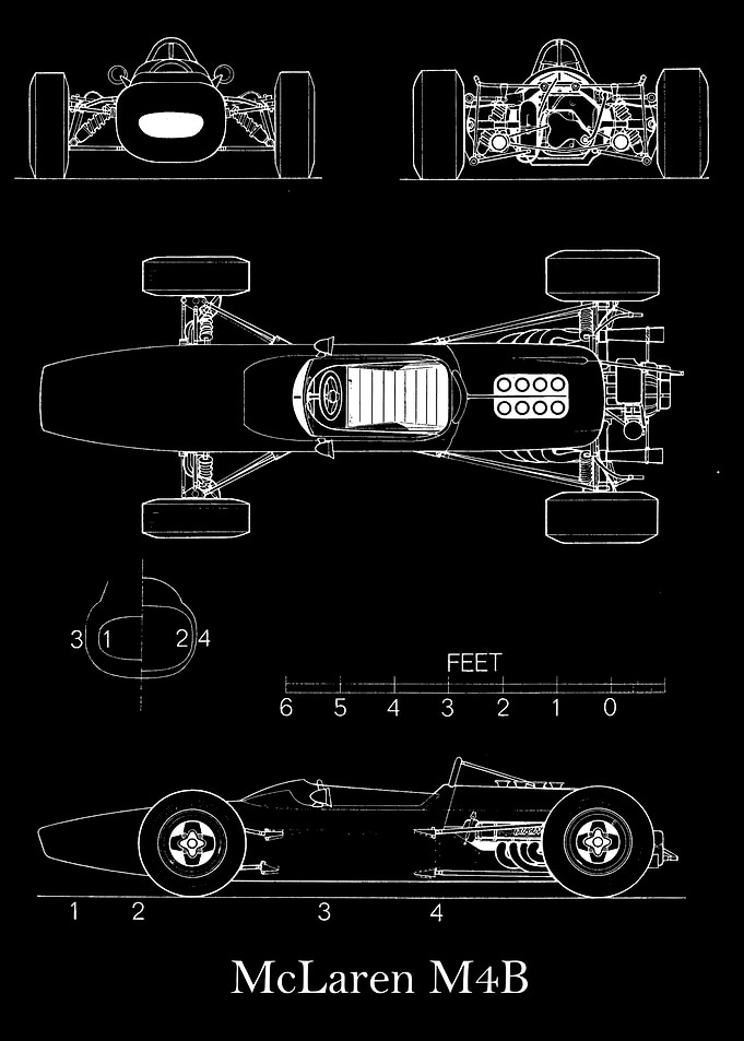 McLaren M4B 1967 Blueprint