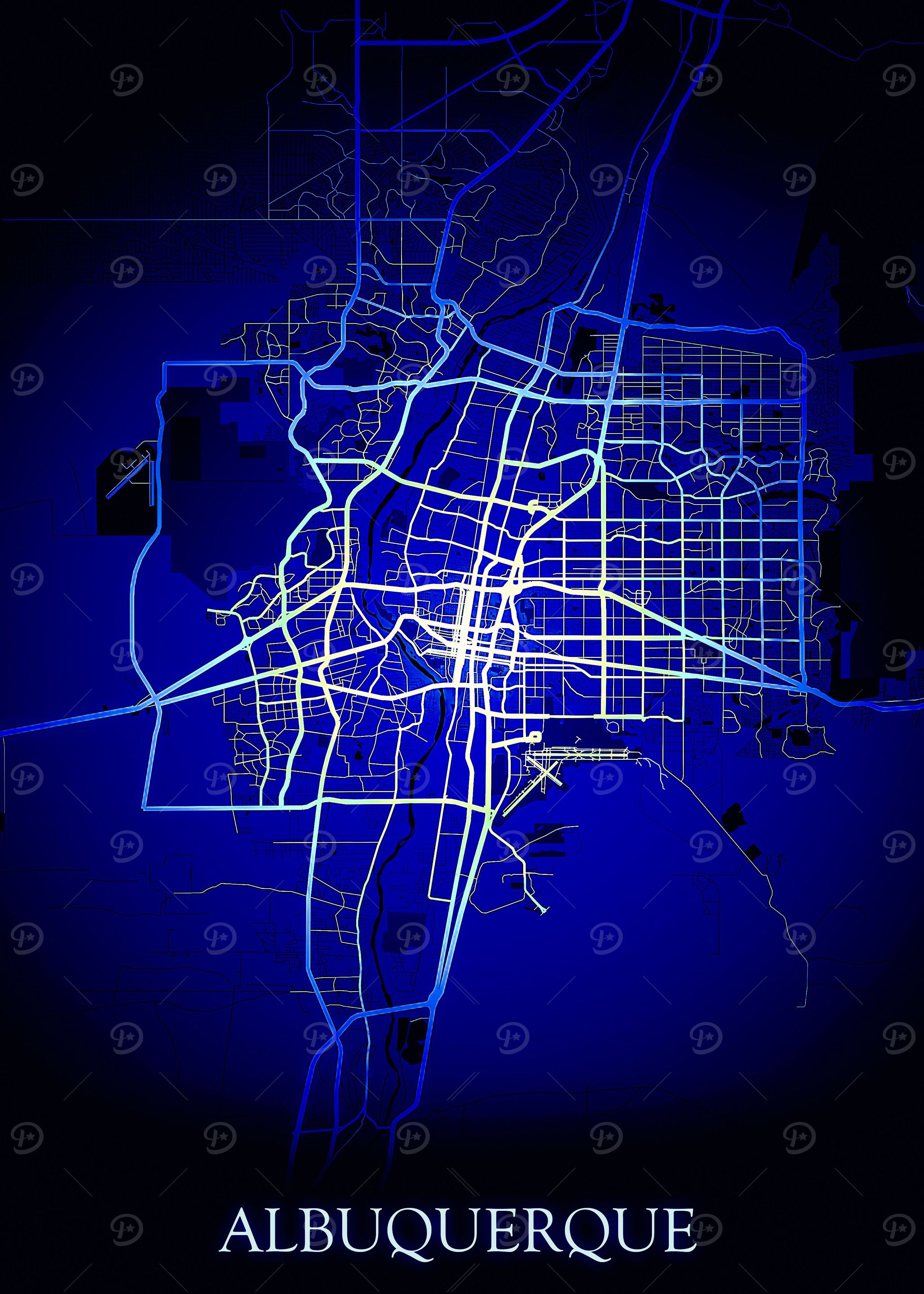 Albuquerque Blue Map