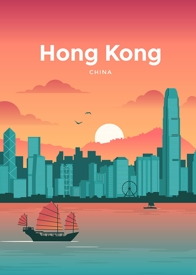 Hong Kong Travel Poster