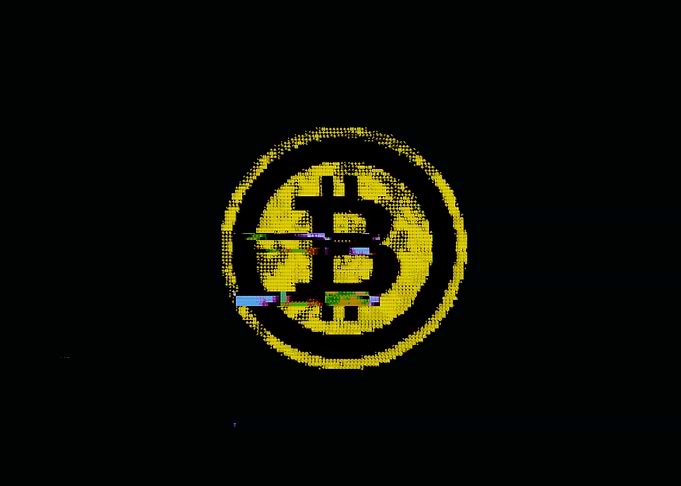 ASCII bitcoin glitch yello