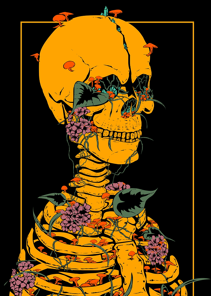 Floral Skull 1