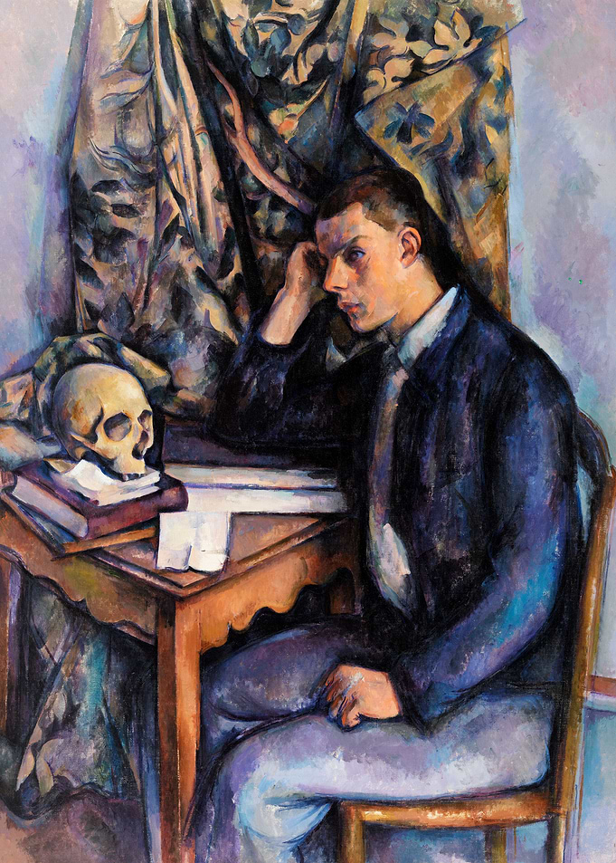Young Man and Skull