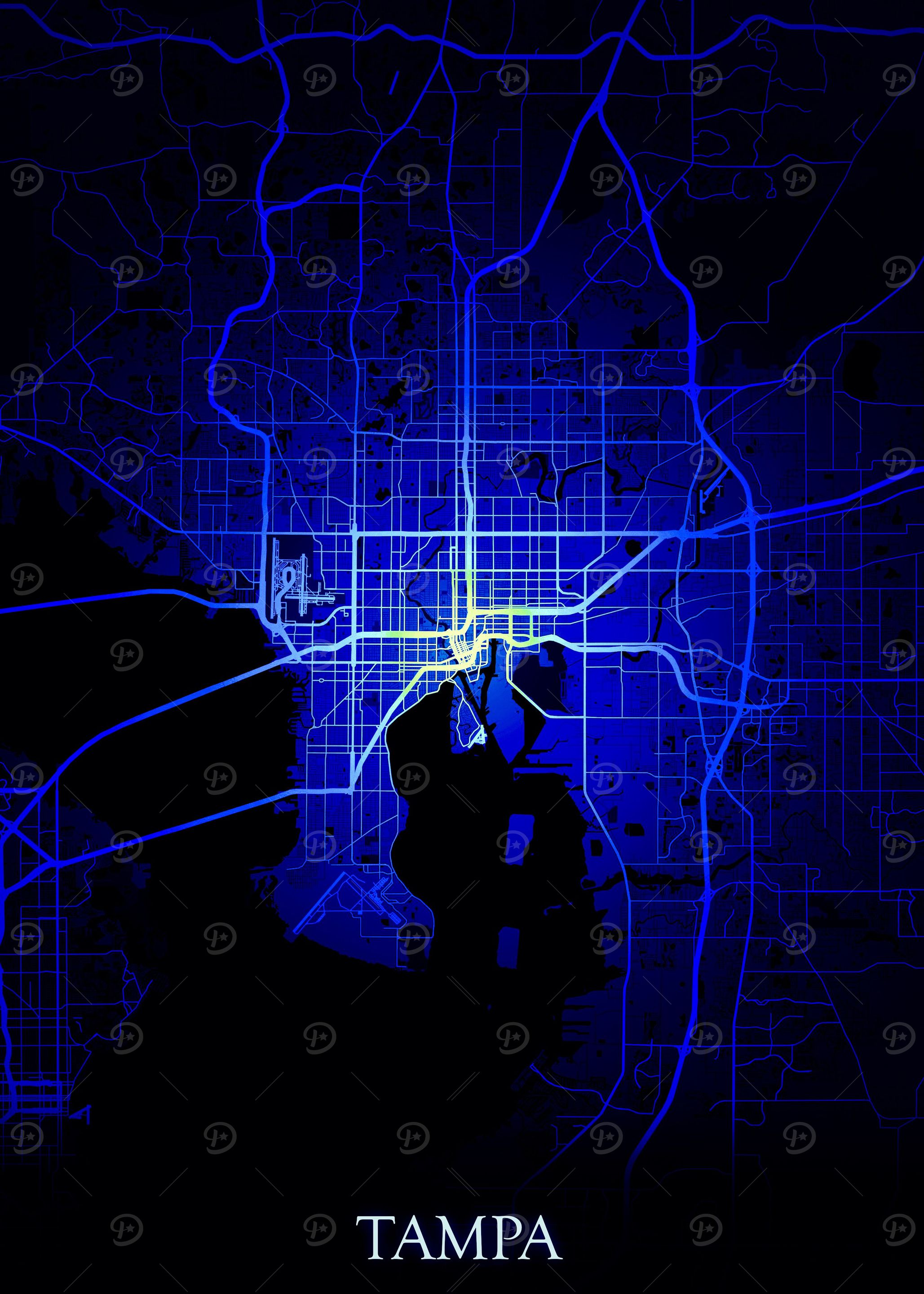 Tampa Blue map