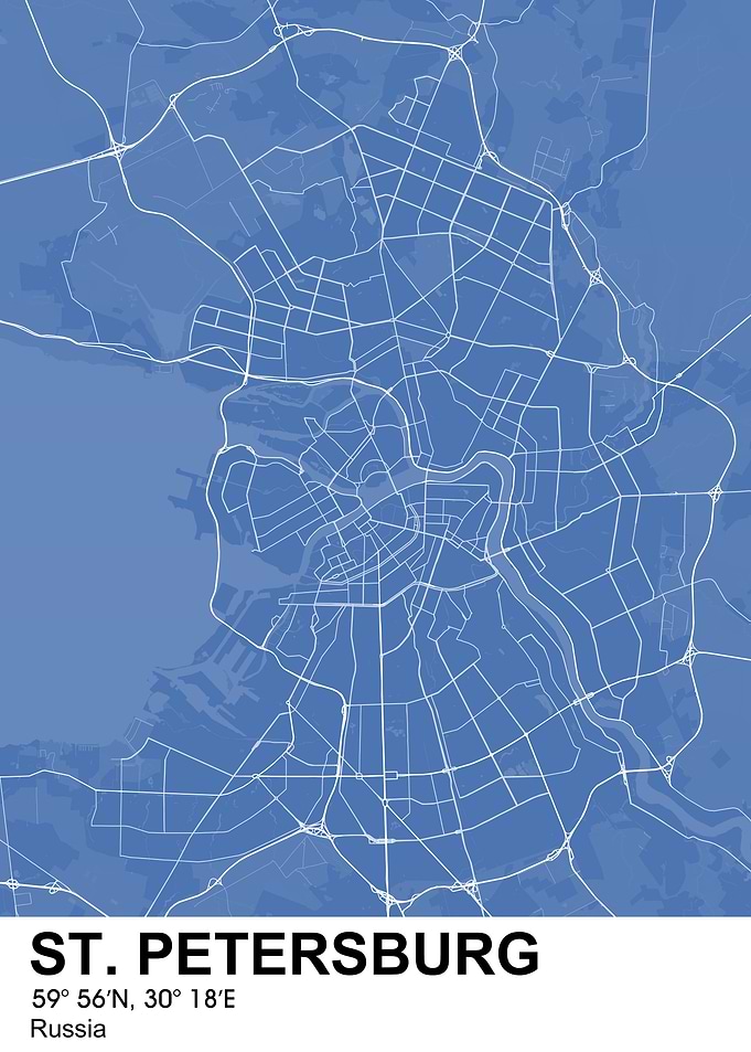 st petersburg city map