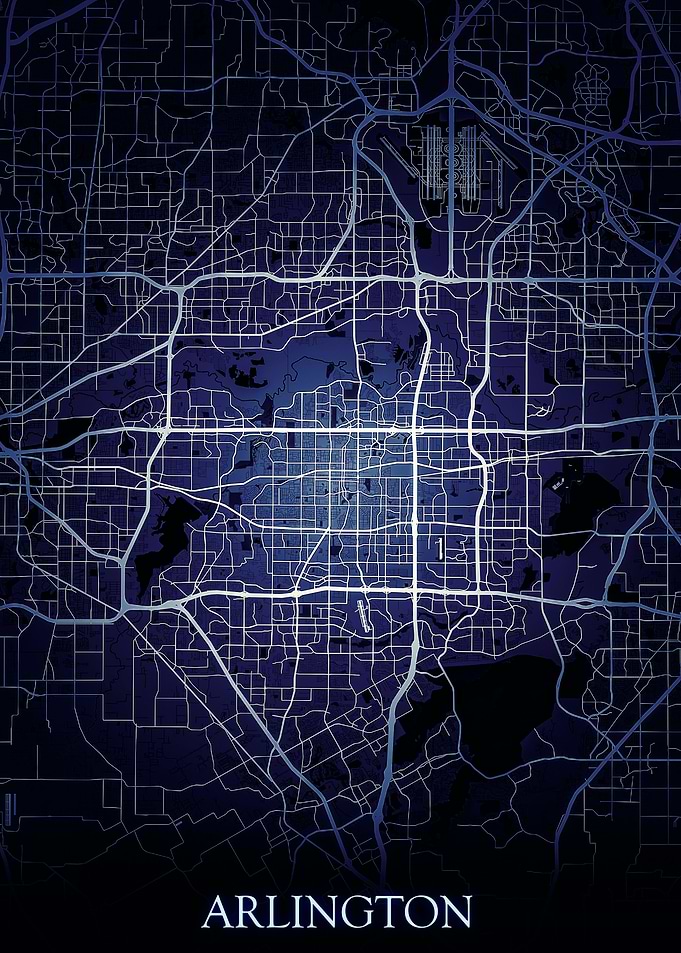 Arlington Night Map