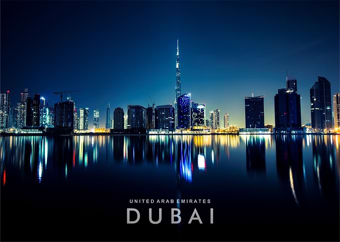 Dubai night view