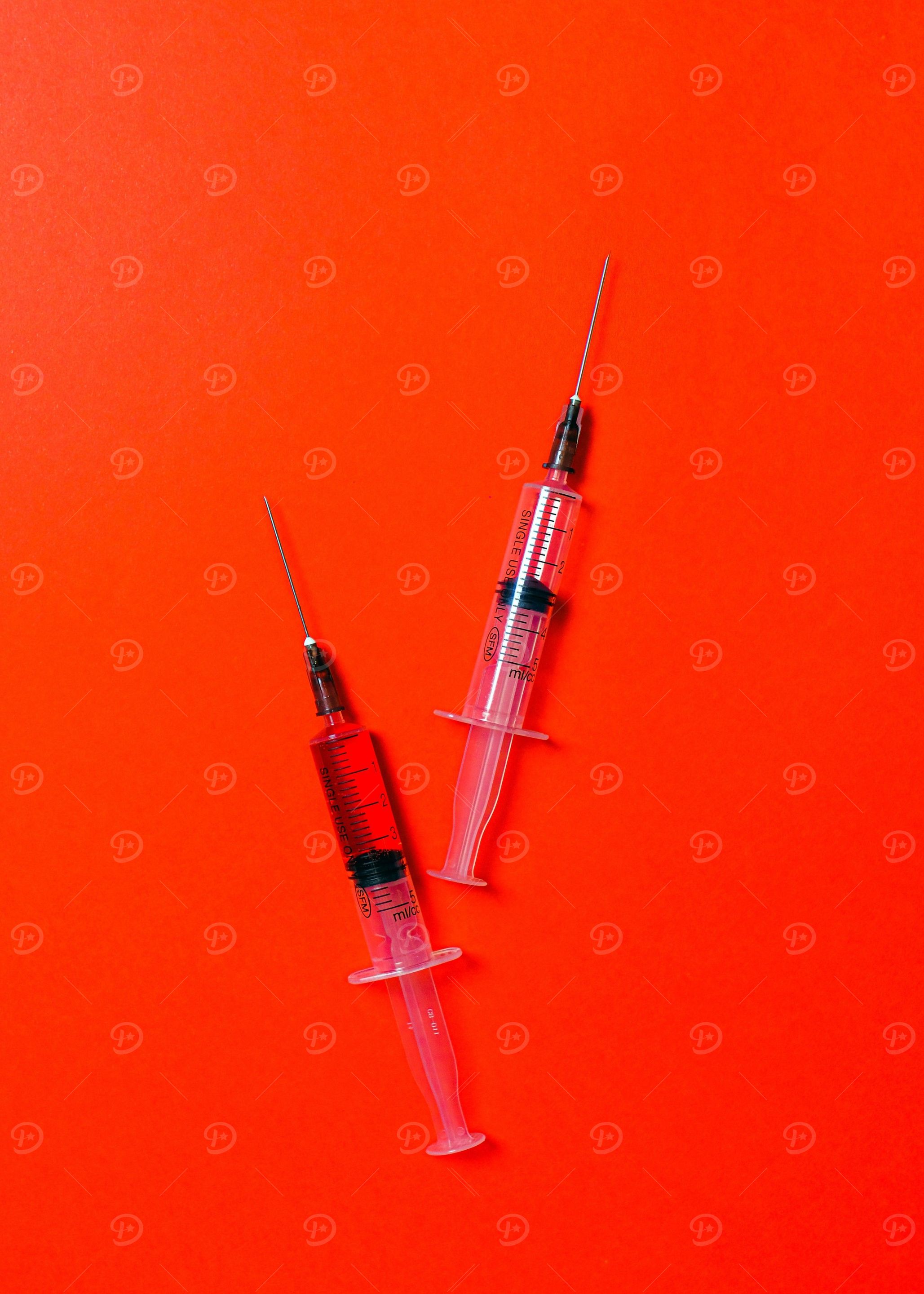 syringes red