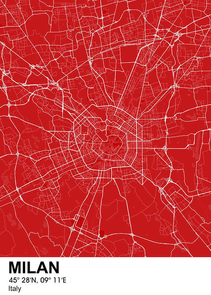 milan color city map