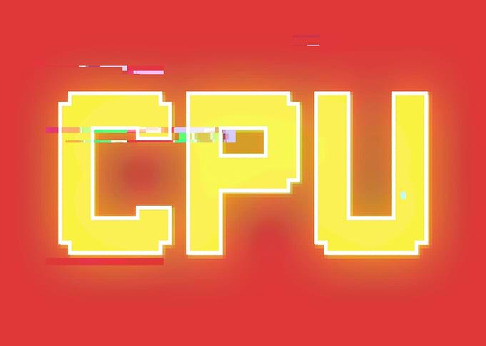 CPU glitch text yel red
