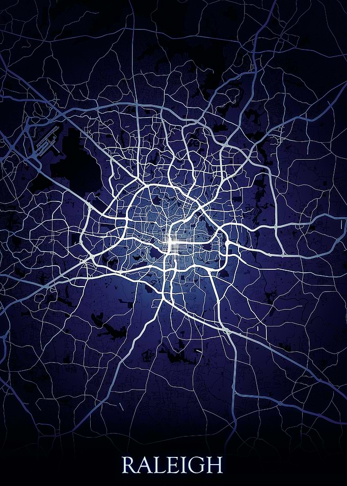 Raleigh Night map