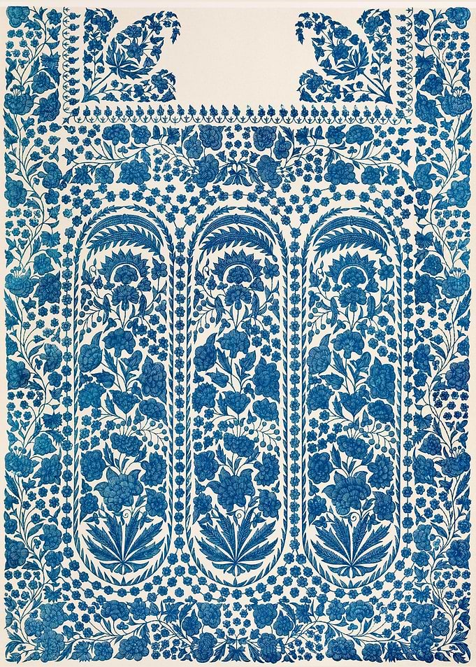 Indian scarf end