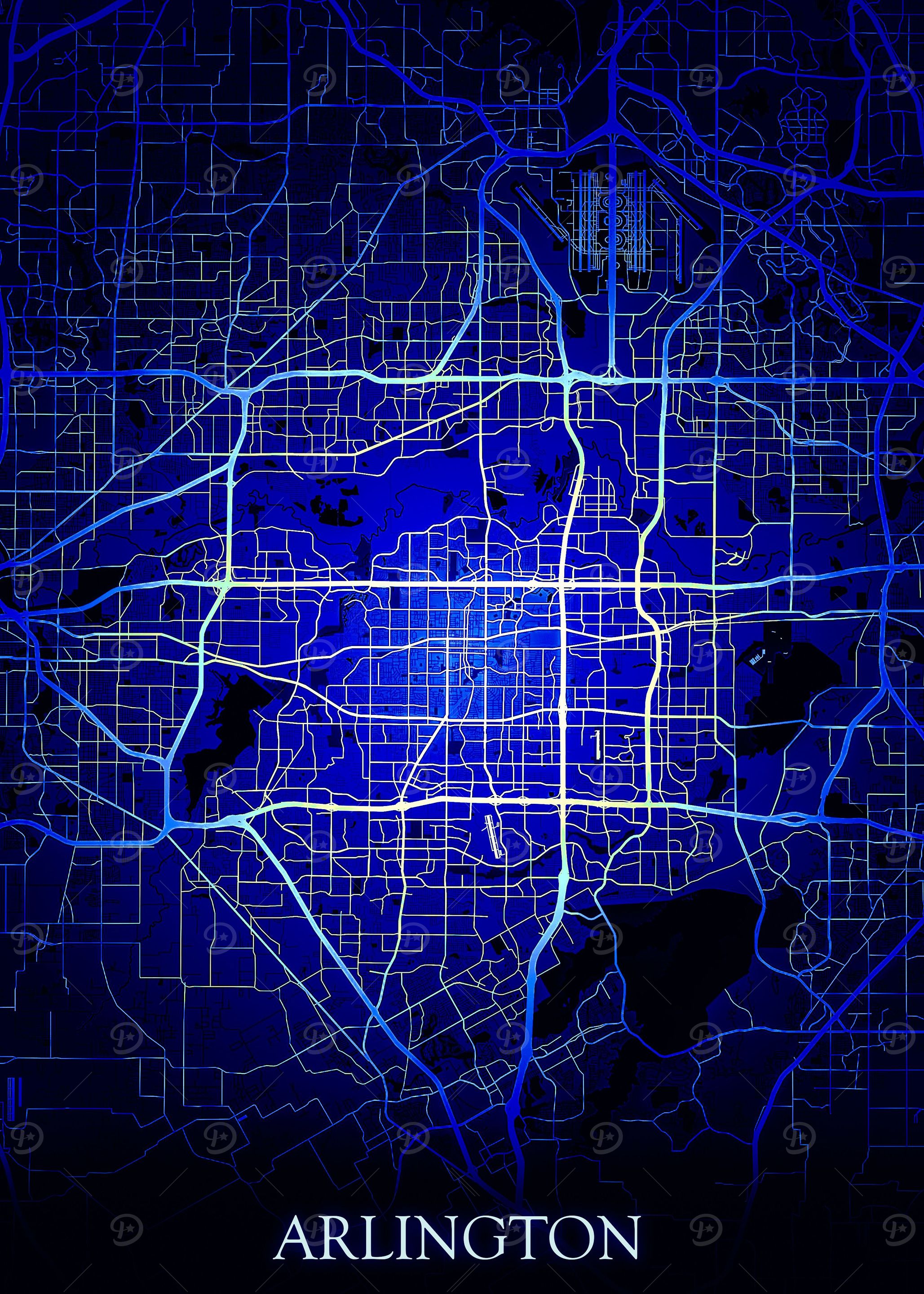 Arlington Blue map
