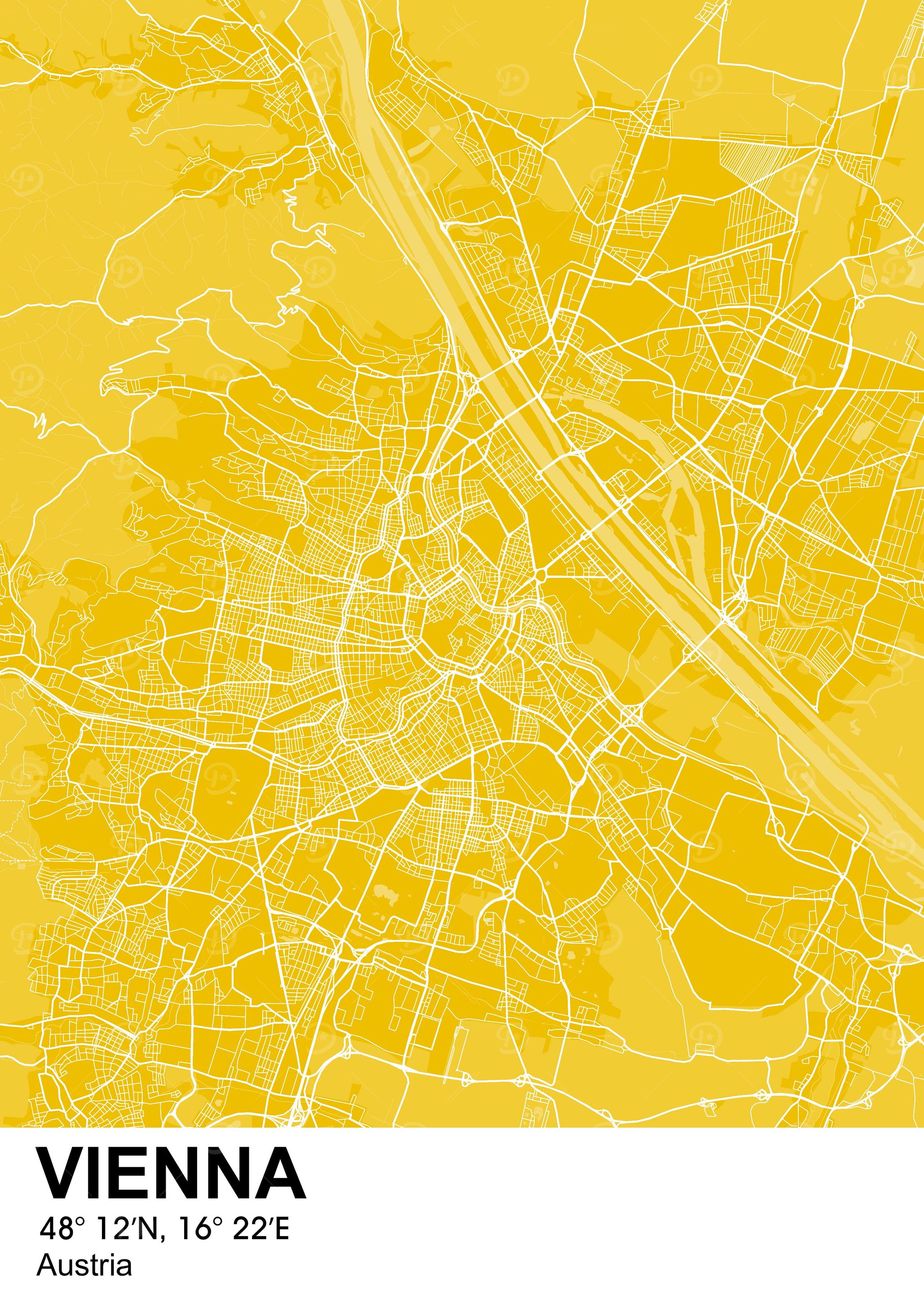vienna color city map