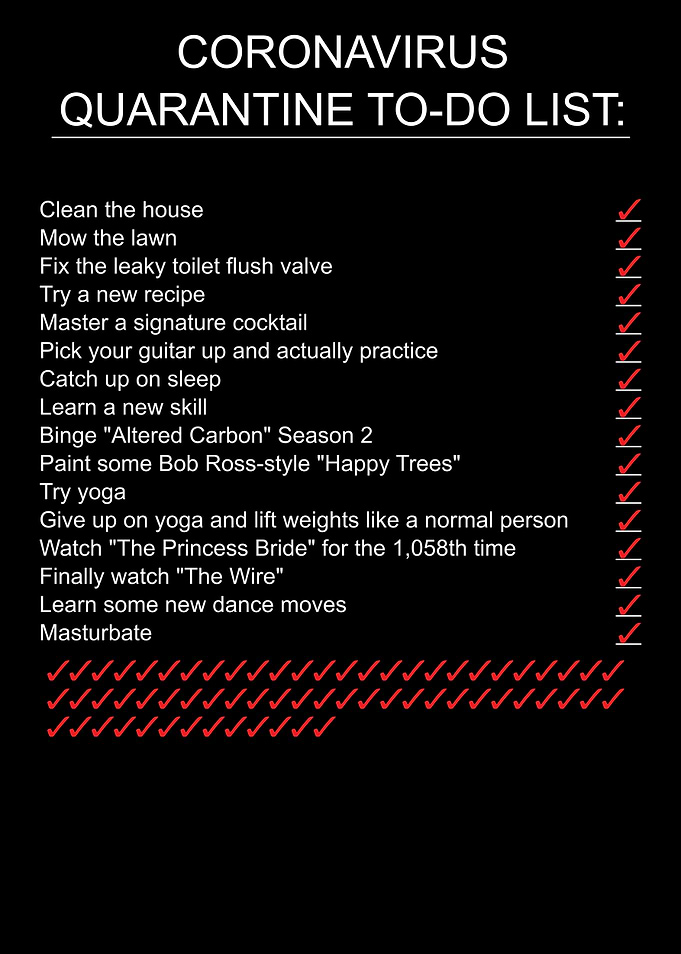 Quarantine To Do List