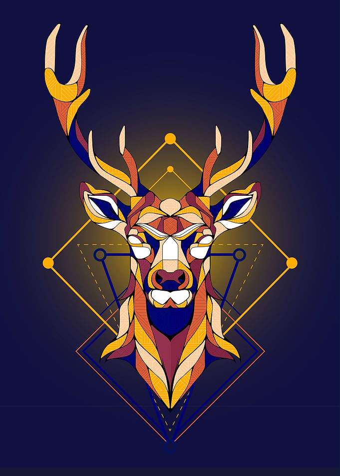 The Deer pattern color ful