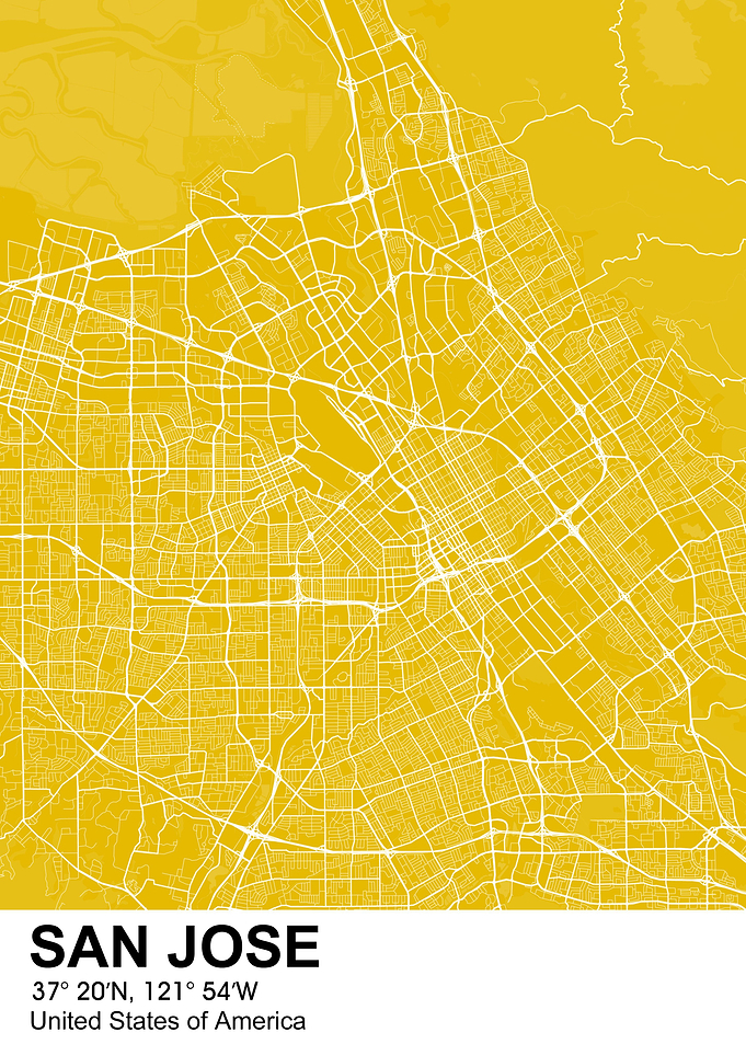 SAN JOSE color city map
