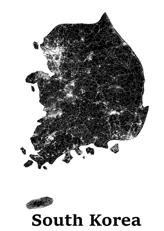 South Korea street map