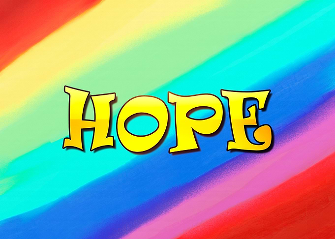 Hope funny rainbow draw op