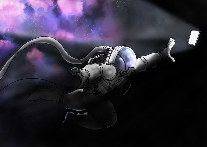 Lonely astronaute